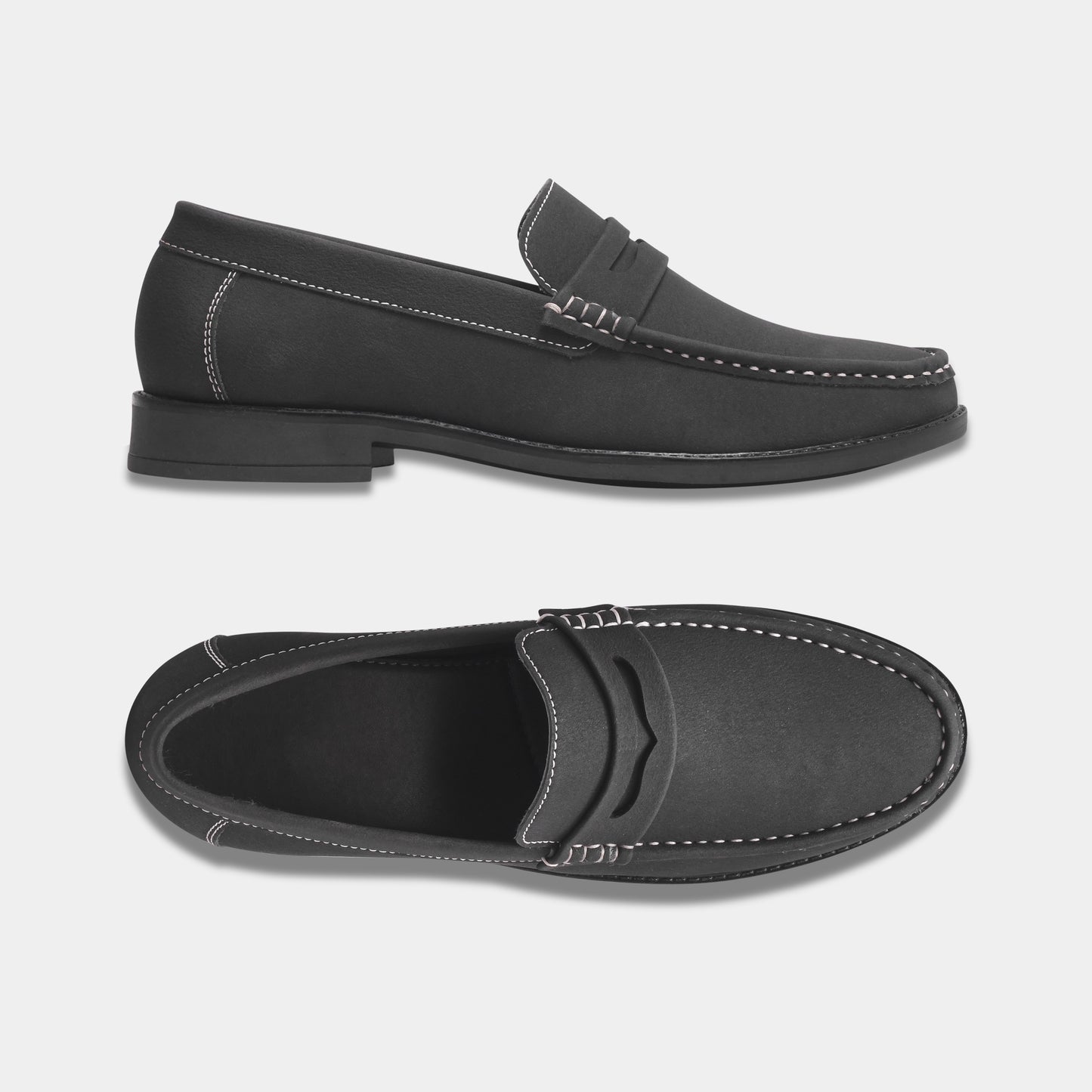 Wave Walker Charls Suede Loafers Black For Men