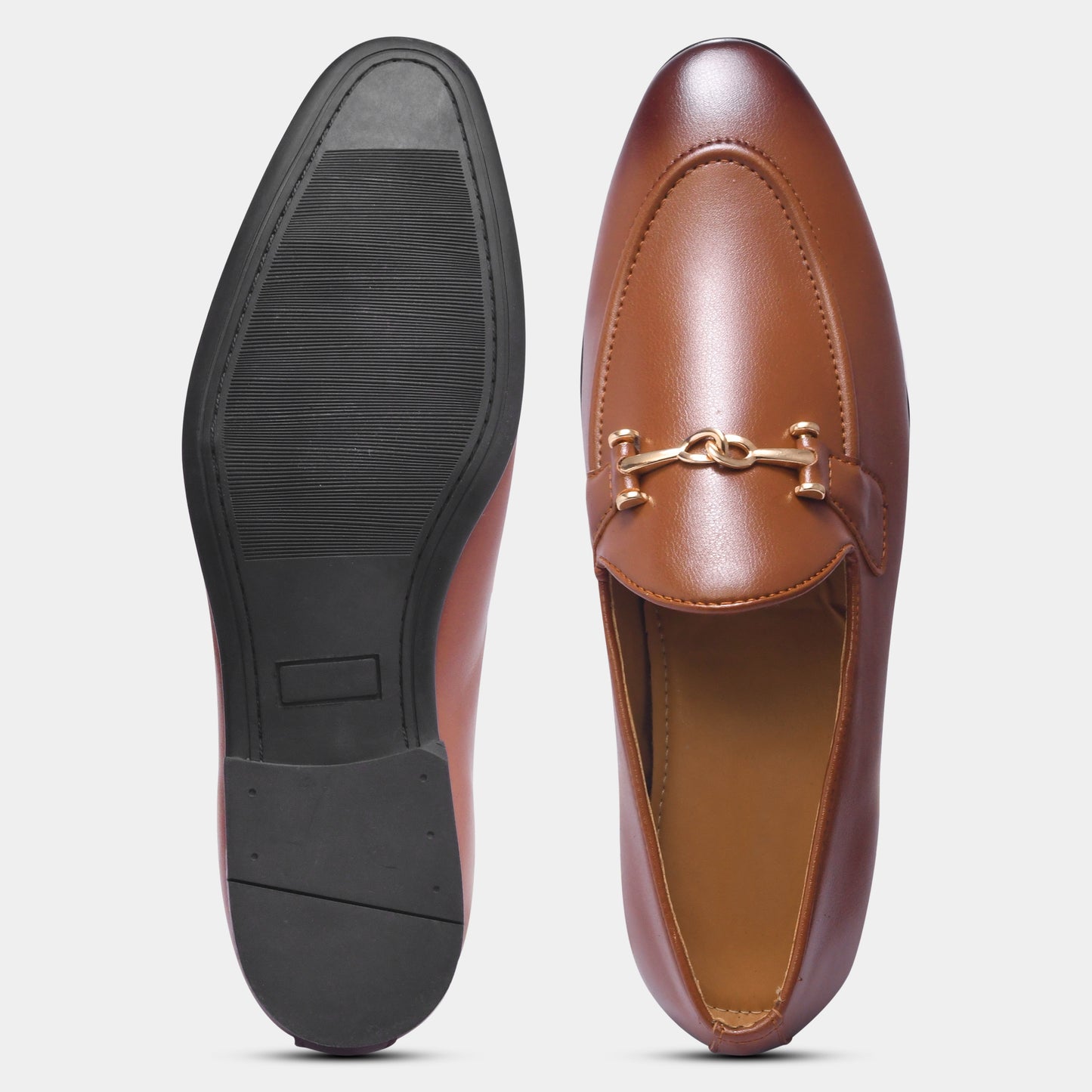 WAVEWALKER Command Classic Dress Brown Penny Loafers For Men