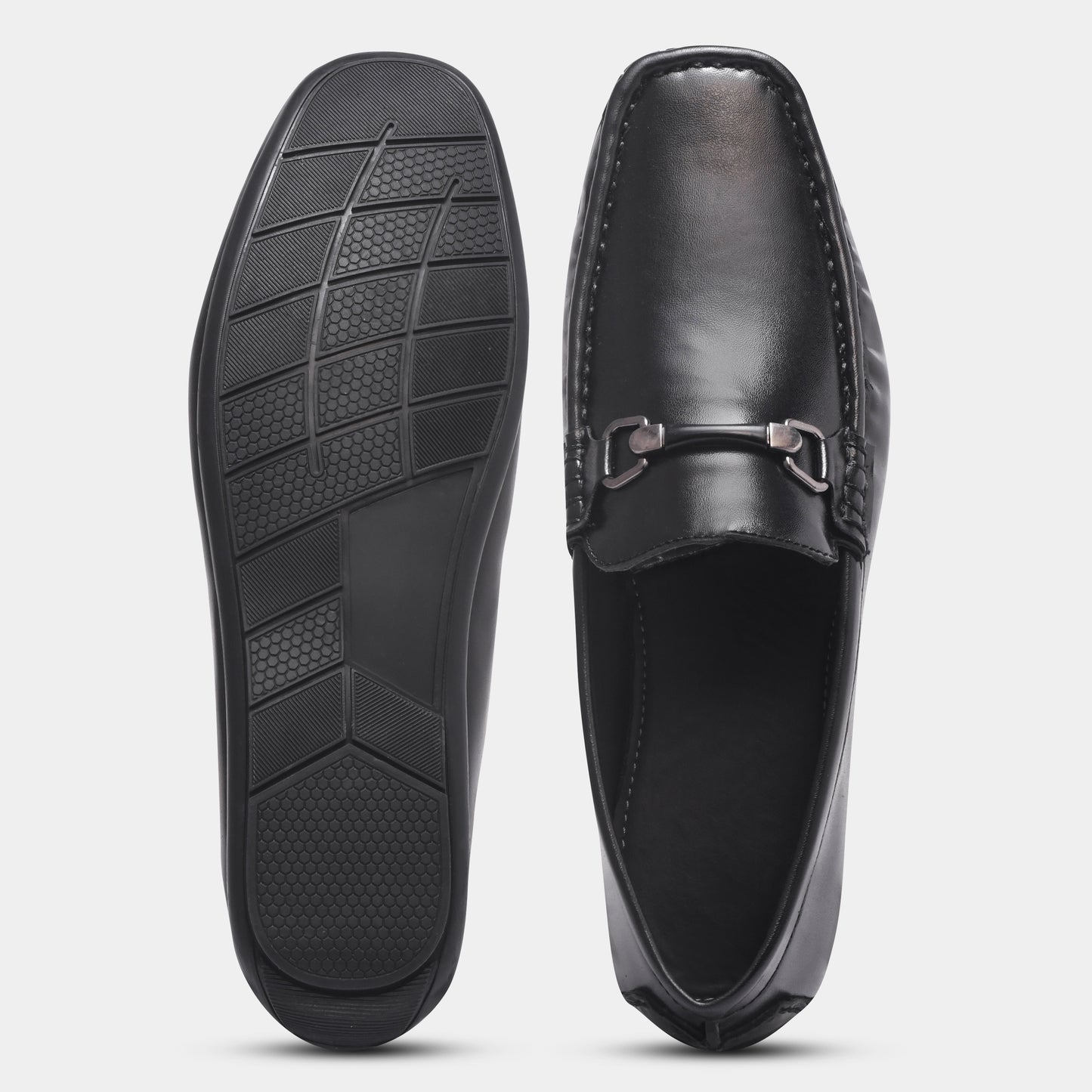 Wave Walker Forge Stylish Driving Black Loafers For Men