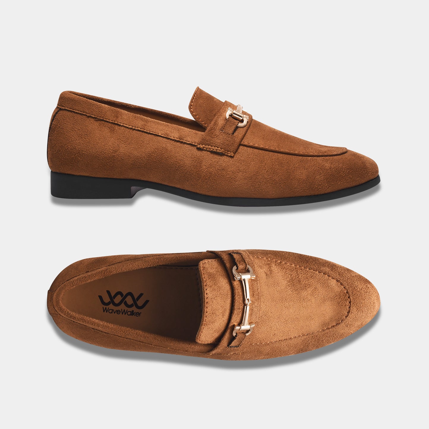 WAVEWALKER CRANE Men Black Classic Suede Loafers