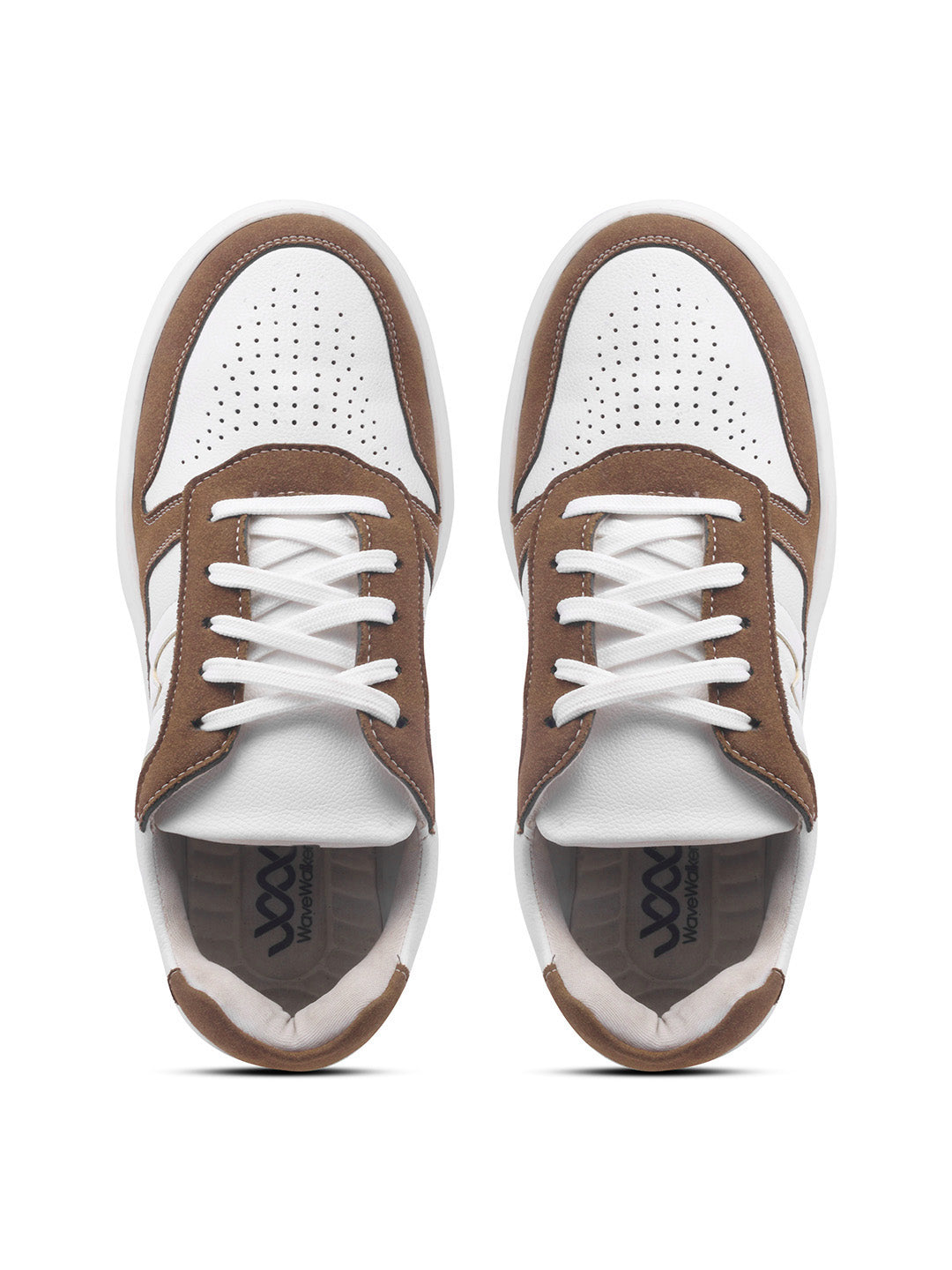 WAVEWALKER KILLER-3 Men Faux Leather Beige Casual Lace-Ups Shoes