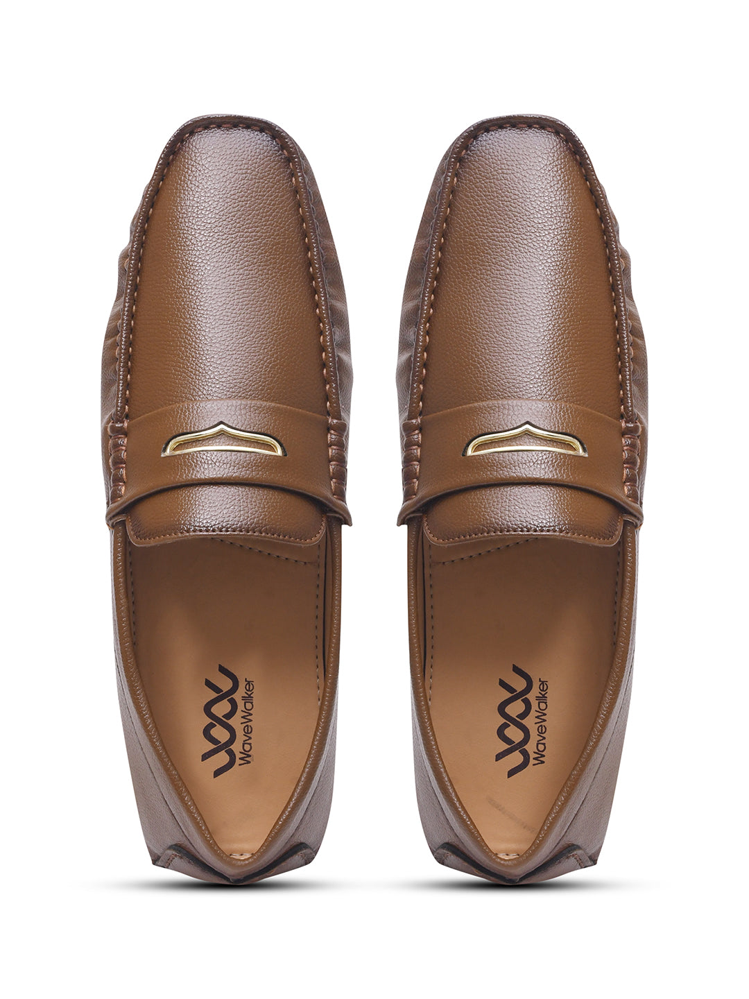 WAVEWALKER AERO Men Beige Faux Leather Slip-On Loafers