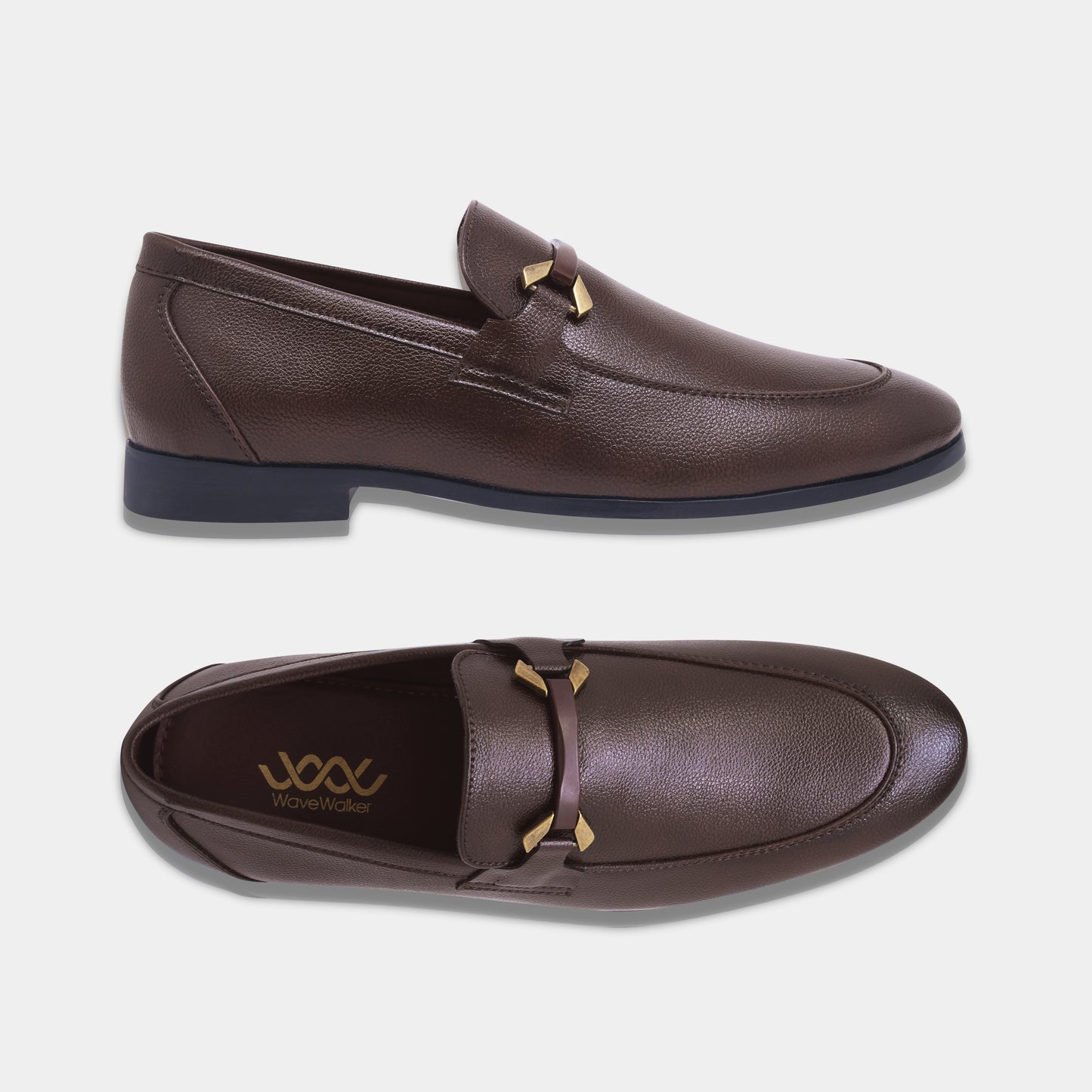 WAVEWALKER AMAZE Men Faux Leather Black Slip-On Loafers