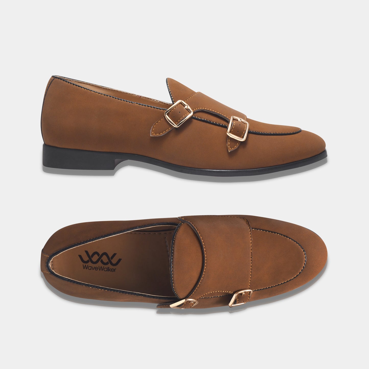 WAVEWALKER MARS Men Black Classic Suede Loafers