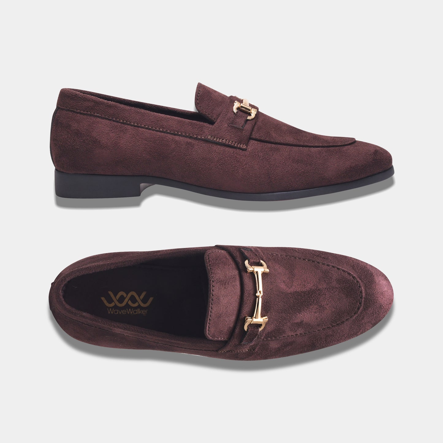 WAVEWALKER CRANE Men Black Classic Suede Loafers