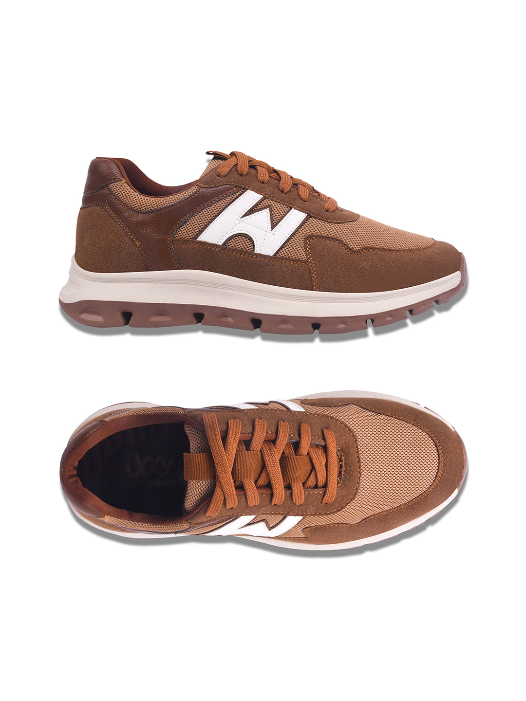 WAVEWALKER KILLER-2 Men Faux Leather Beige Casual Lace-Ups Shoes