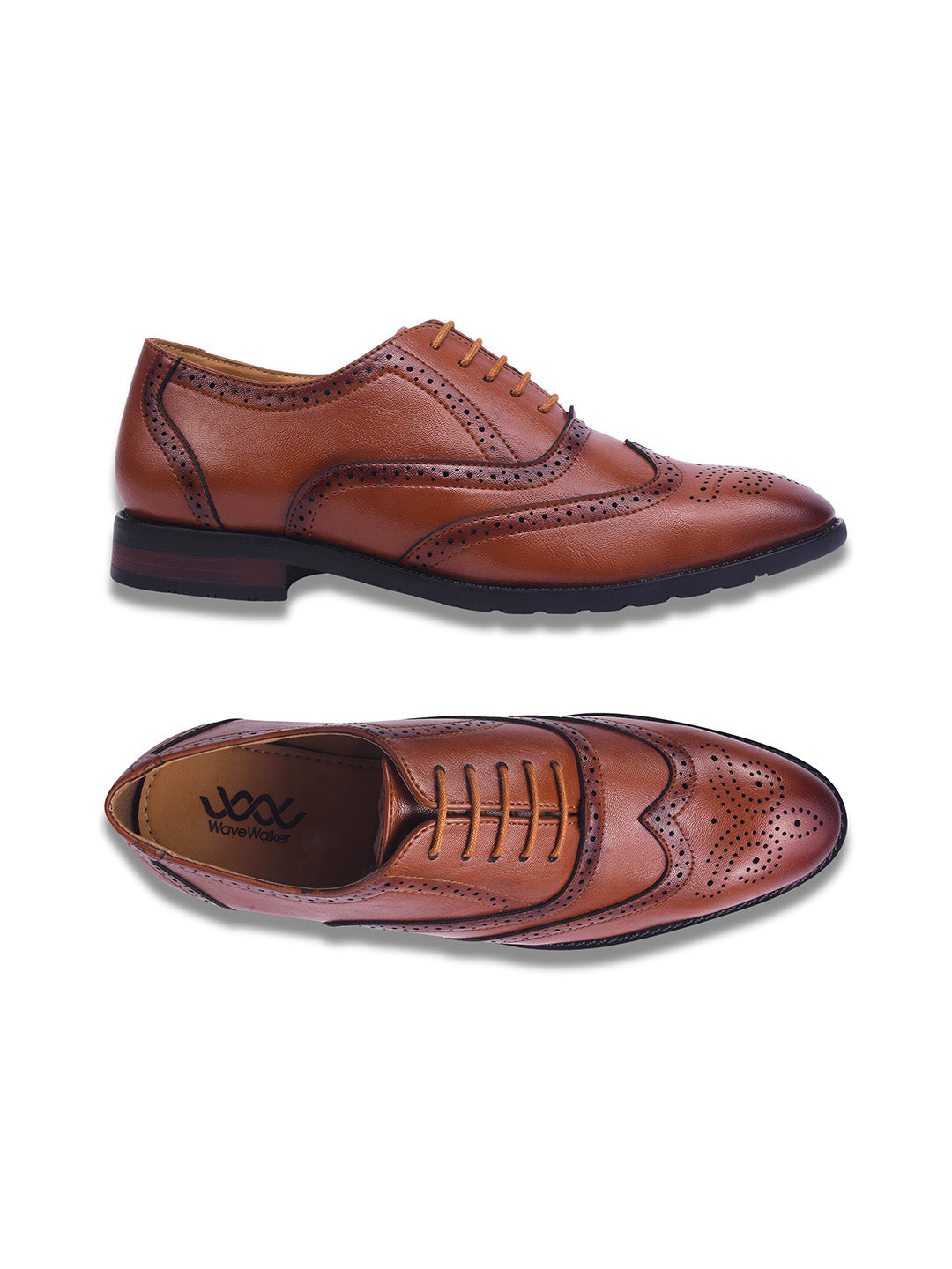 WAVEWALKER ALPHA-3 Refined Craftsmanship Lace-Up Brogue Shoes