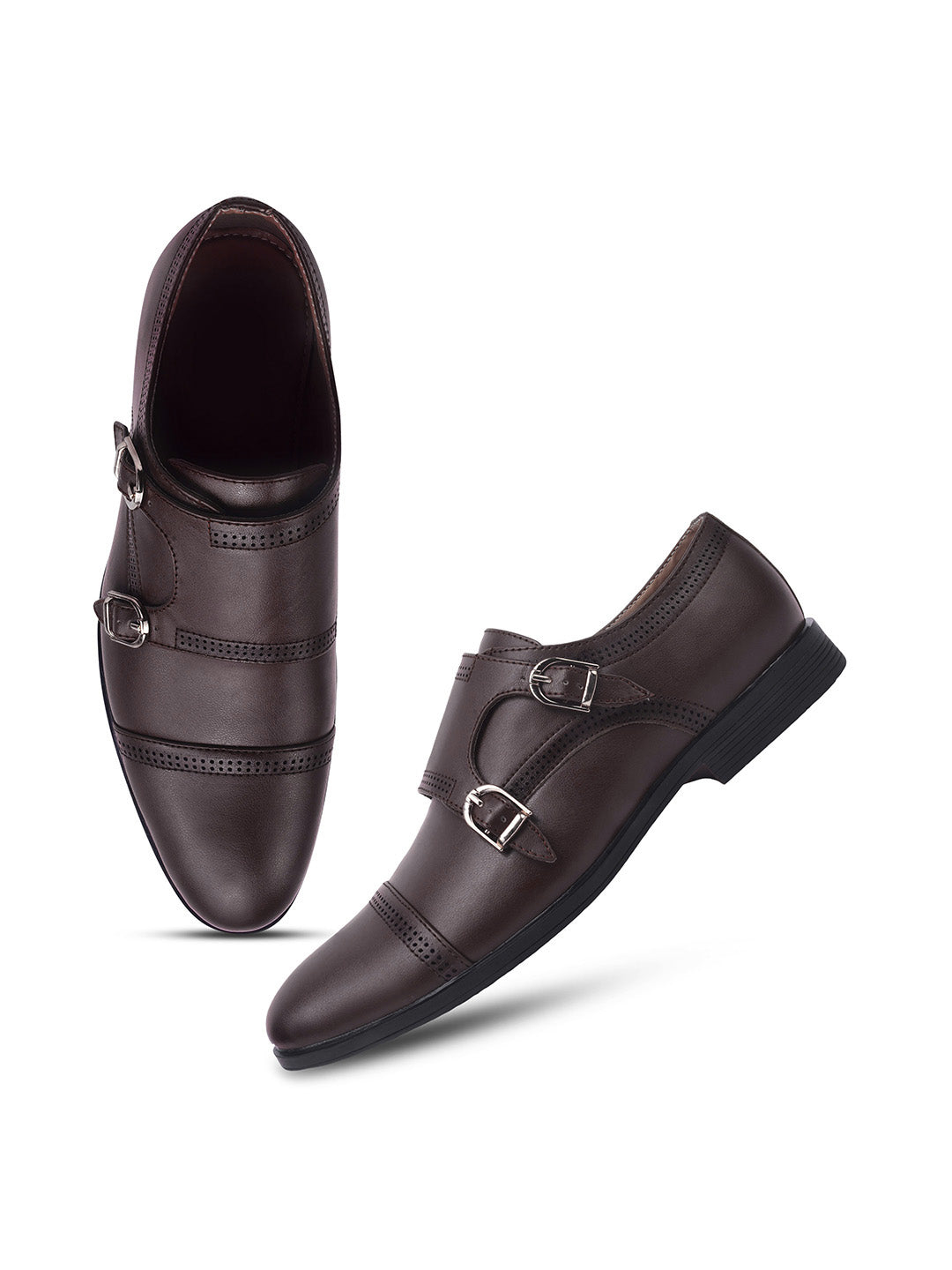 WAVEWALKER JAMES Men Premium Double Monk Strap Formal Shoes