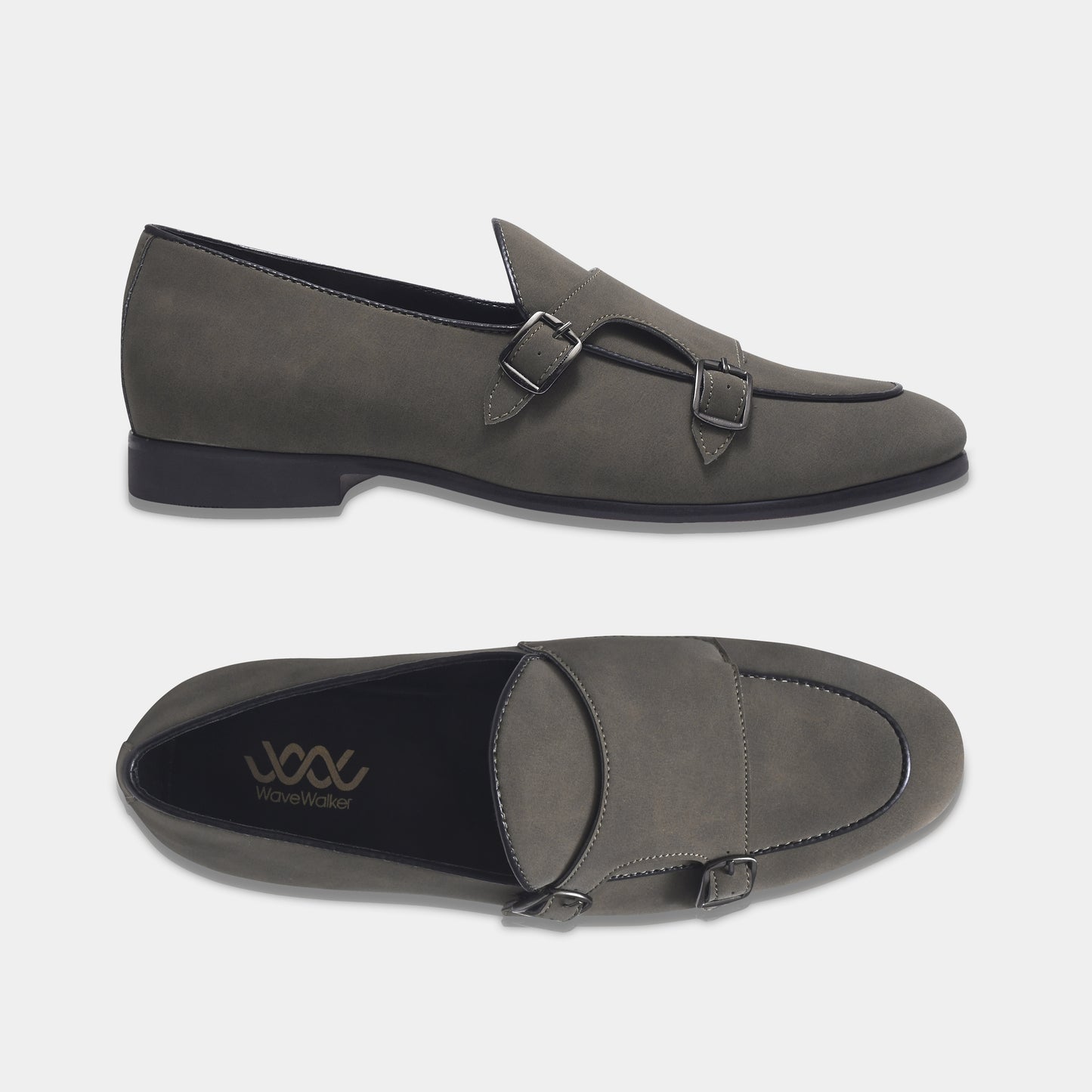WAVEWALKER MARS Men Black Classic Suede Loafers