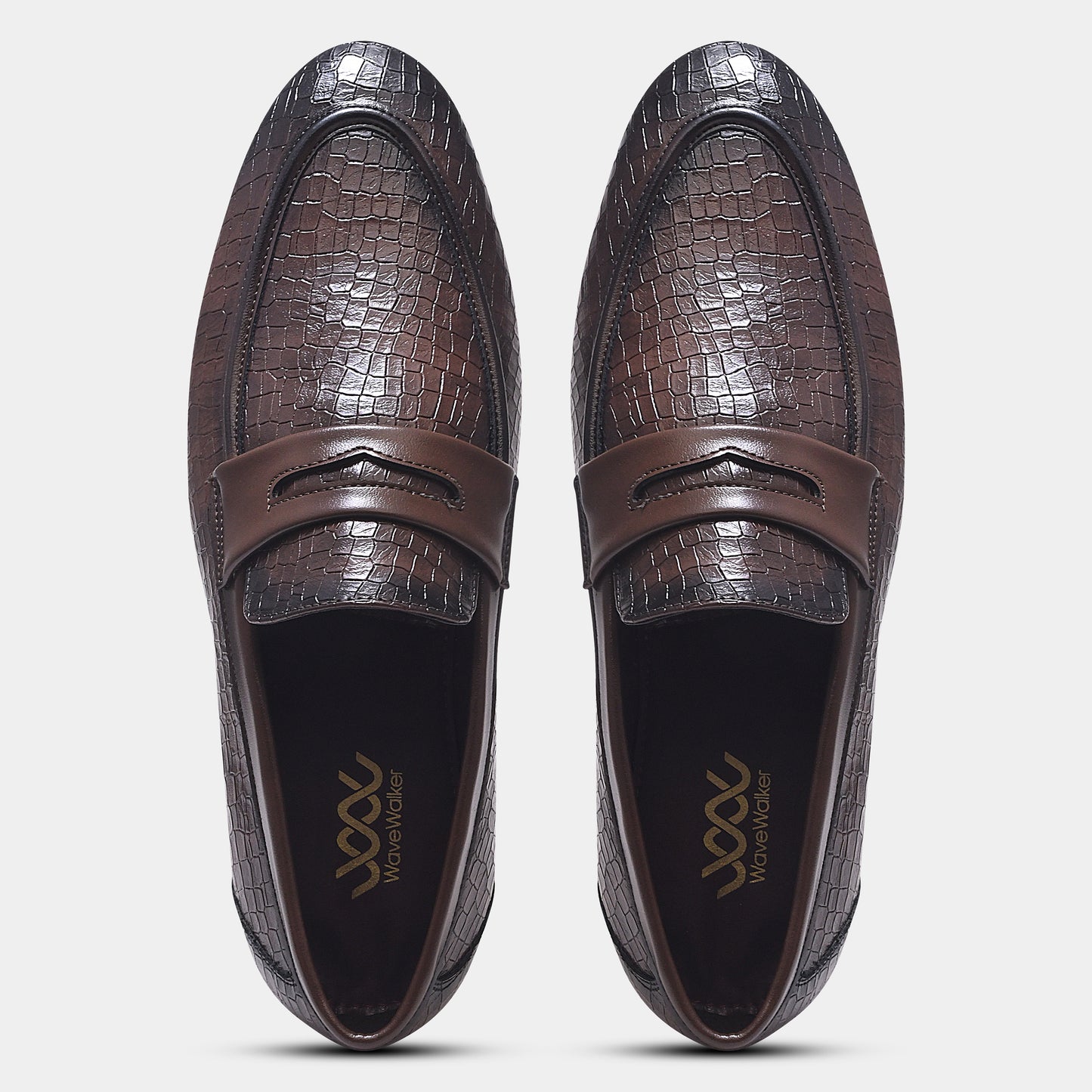 WAVEWALKER TWISTTER Men Faux Leather Black Slip-On Loafers