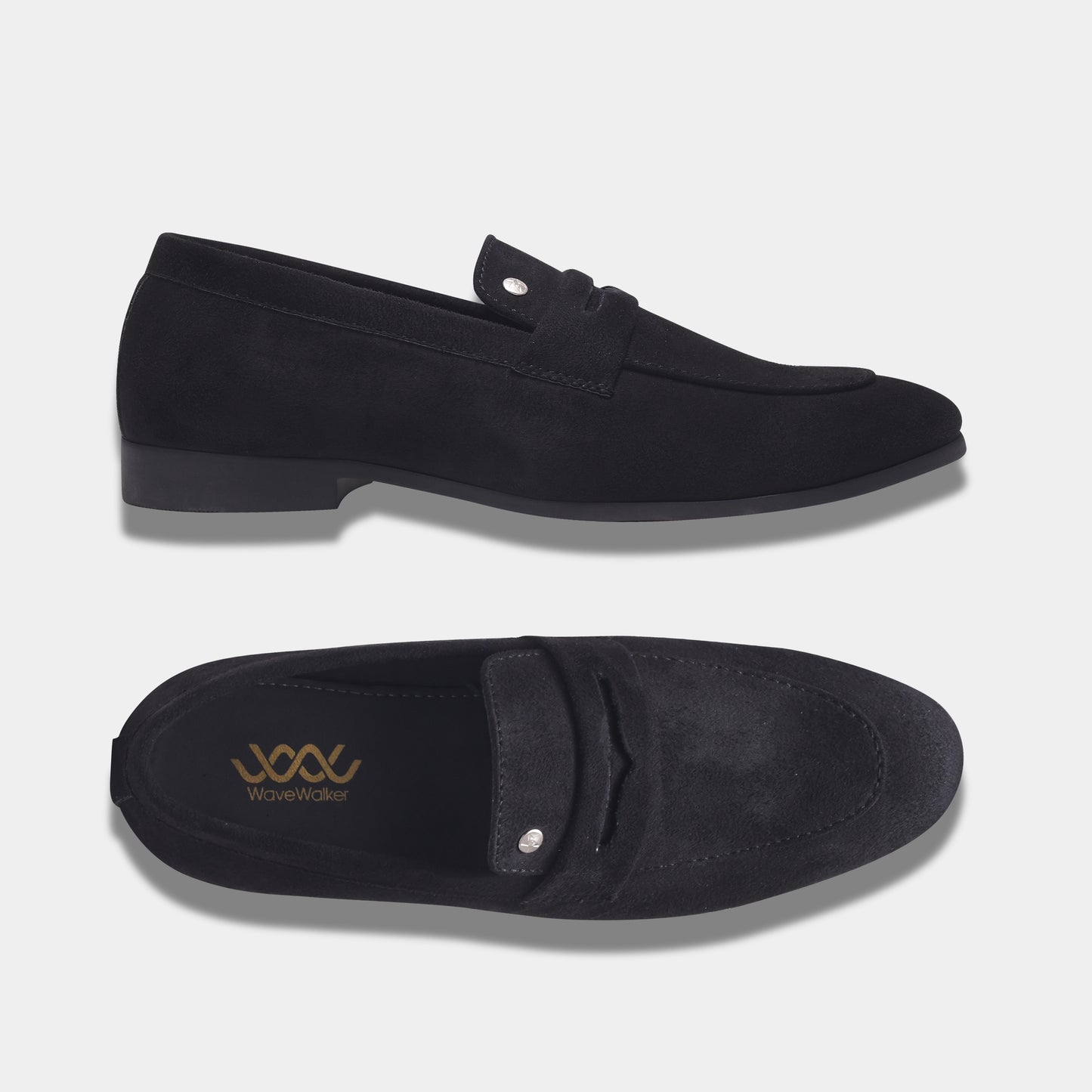 WAVEWALKER CHARGE Men Black Classic Suede Loafers