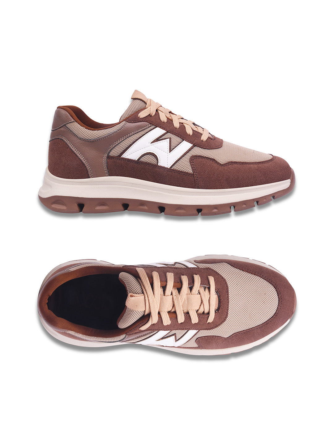 WAVEWALKER KILLER-2 Men Faux Leather Beige Casual Lace-Ups Shoes