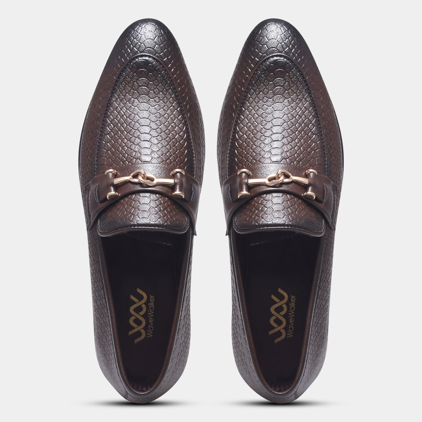 WAVEWALKER RELAX Men Faux Leather Black Slip-On Loafers