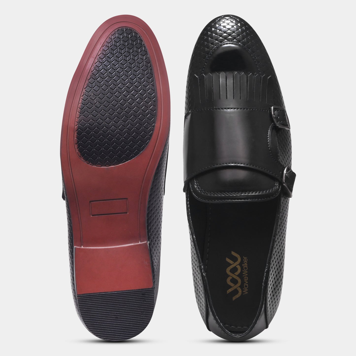 WAVEWALKER INFINITY Men Faux Leather Black Slip-On Loafers