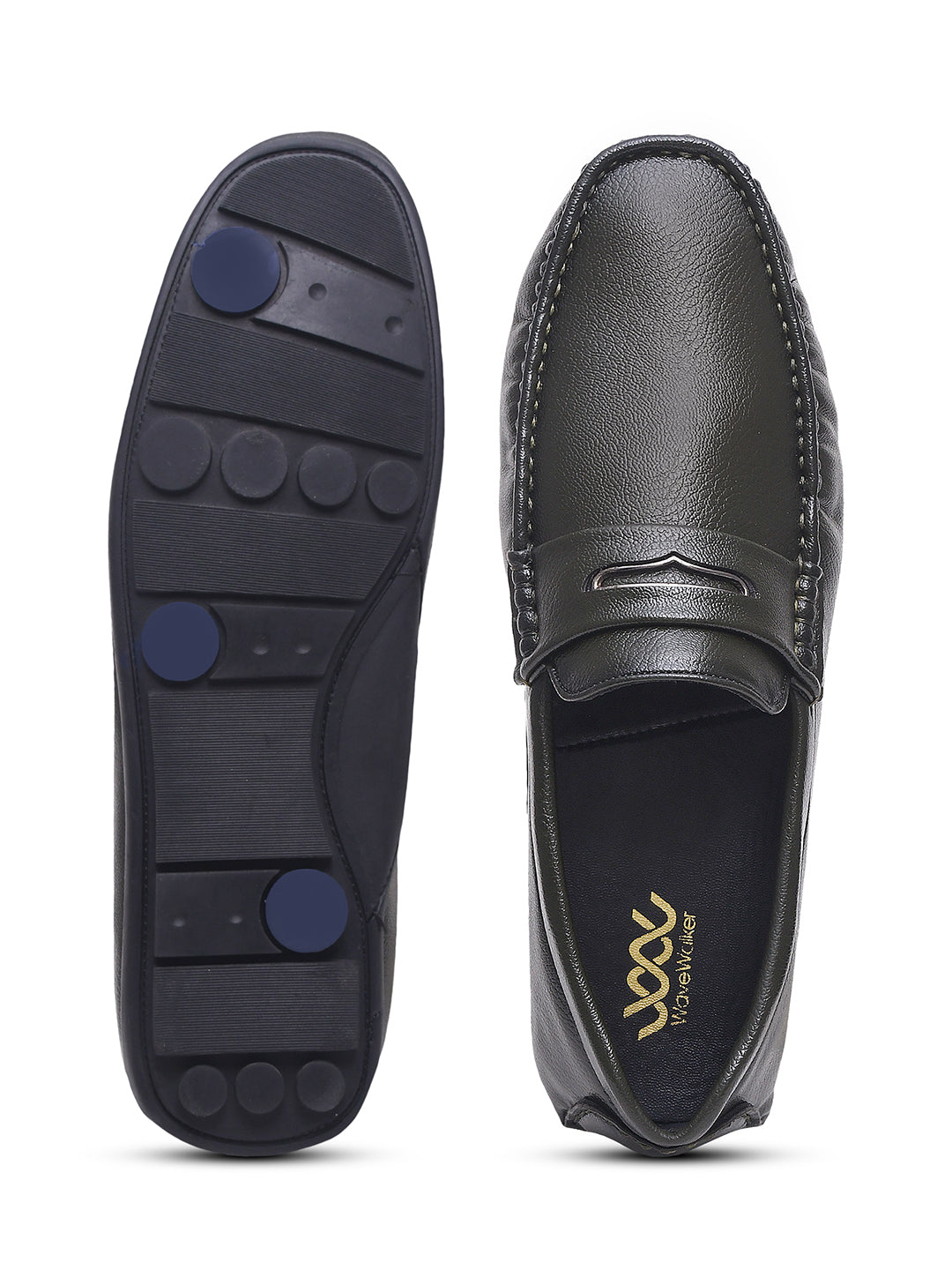 WAVEWALKER AERO Men Beige Faux Leather Slip-On Loafers