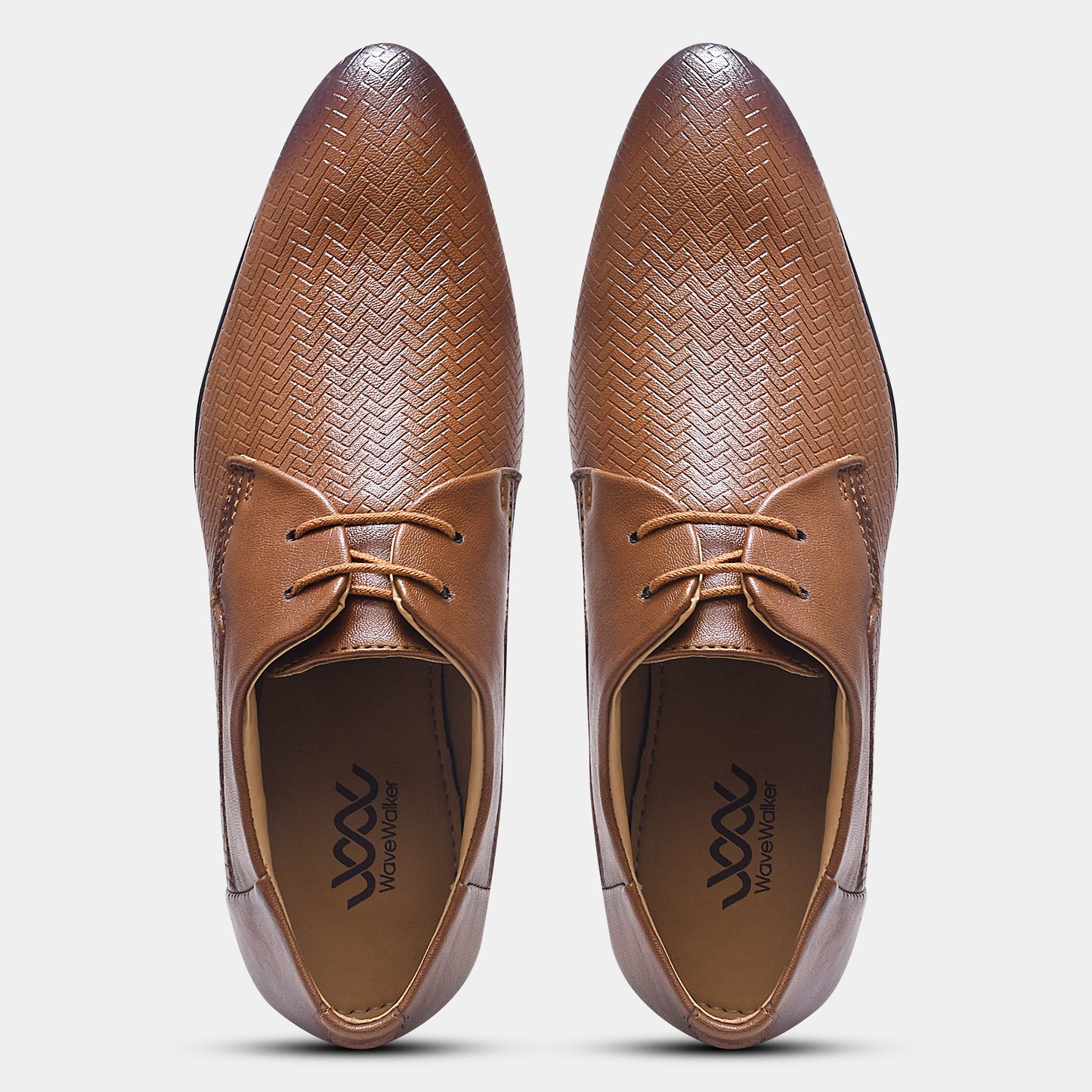 WAVEWALKER CREW Men Faux Leather Black Formal Lace-Ups Shoes