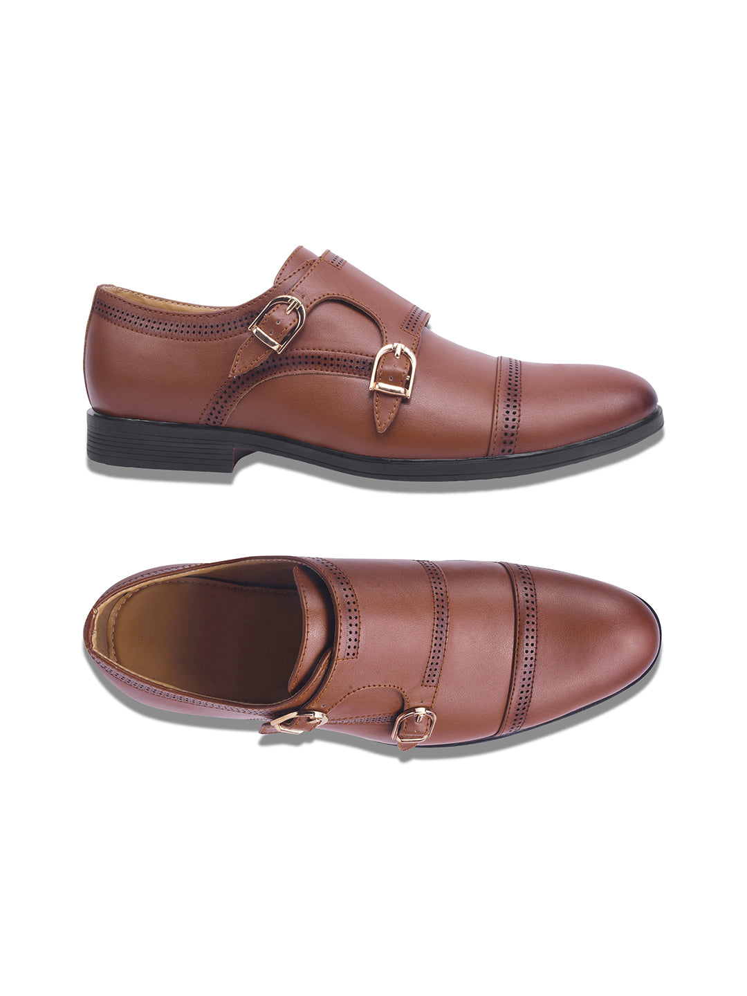 WAVEWALKER JAMES Men Premium Double Monk Strap Formal Shoes