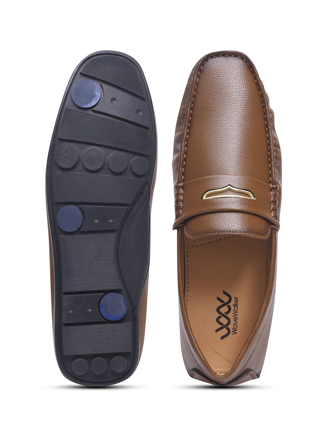 WAVEWALKER AERO Men Beige Faux Leather Slip-On Loafers