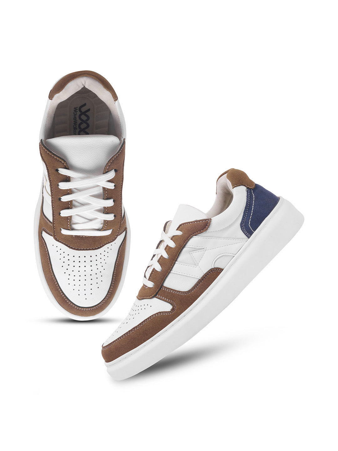 WAVEWALKER KILLER-3 Men Faux Leather Beige Casual Lace-Ups Shoes