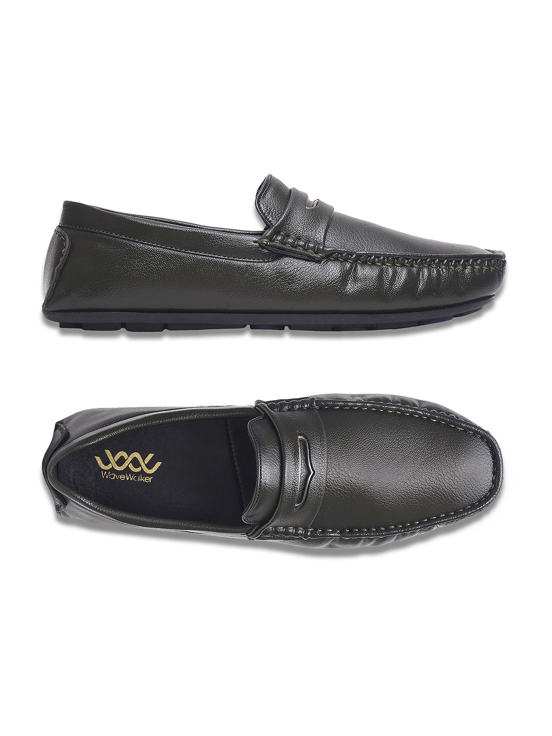 WAVEWALKER AERO Men Beige Faux Leather Slip-On Loafers