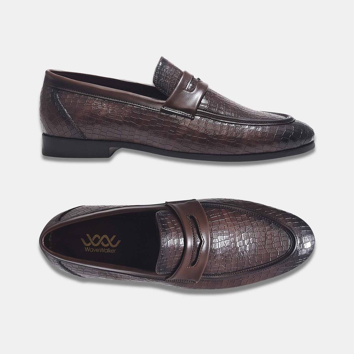 WAVEWALKER TWISTTER Men Faux Leather Black Slip-On Loafers