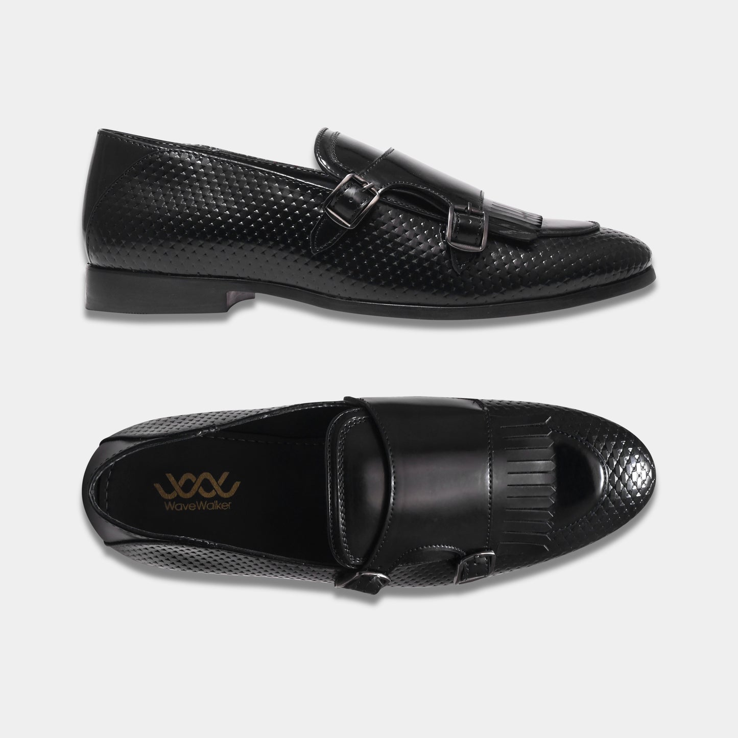 WAVEWALKER INFINITY Men Faux Leather Black Slip-On Loafers