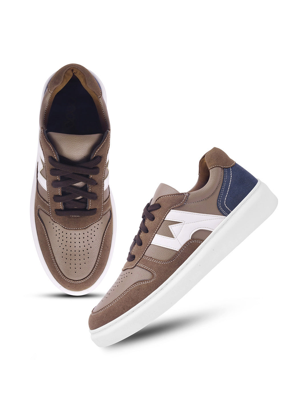 WAVEWALKER KILLER-3 Men Faux Leather Beige Casual Lace-Ups Shoes