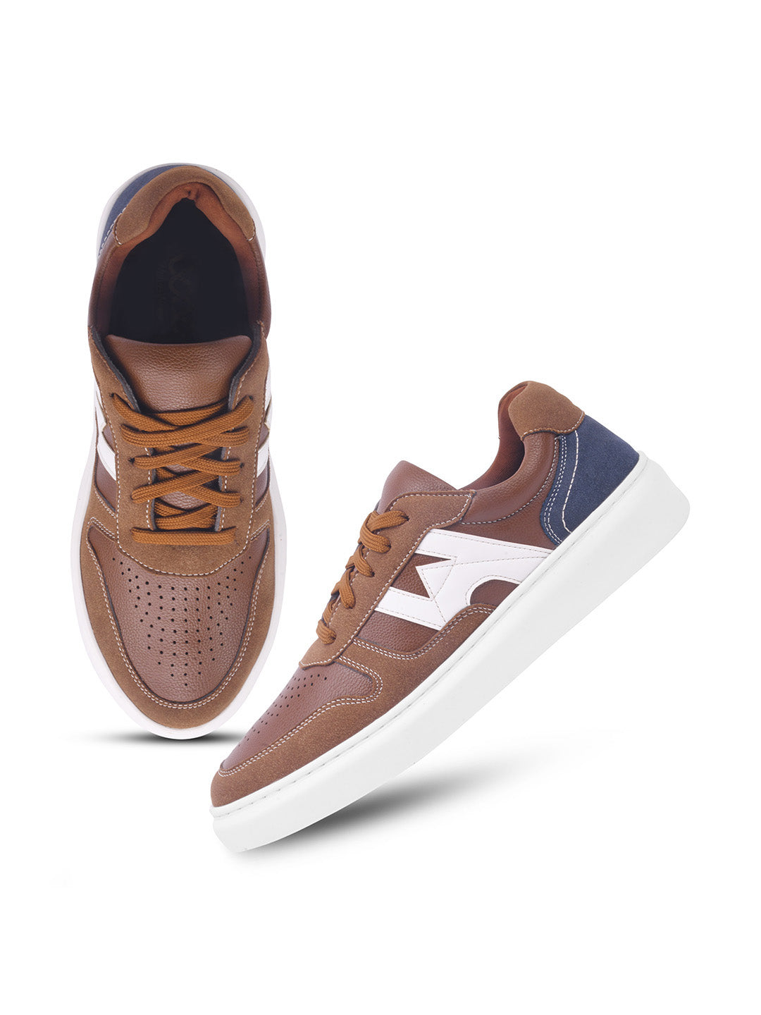 WAVEWALKER KILLER-3 Men Faux Leather Beige Casual Lace-Ups Shoes