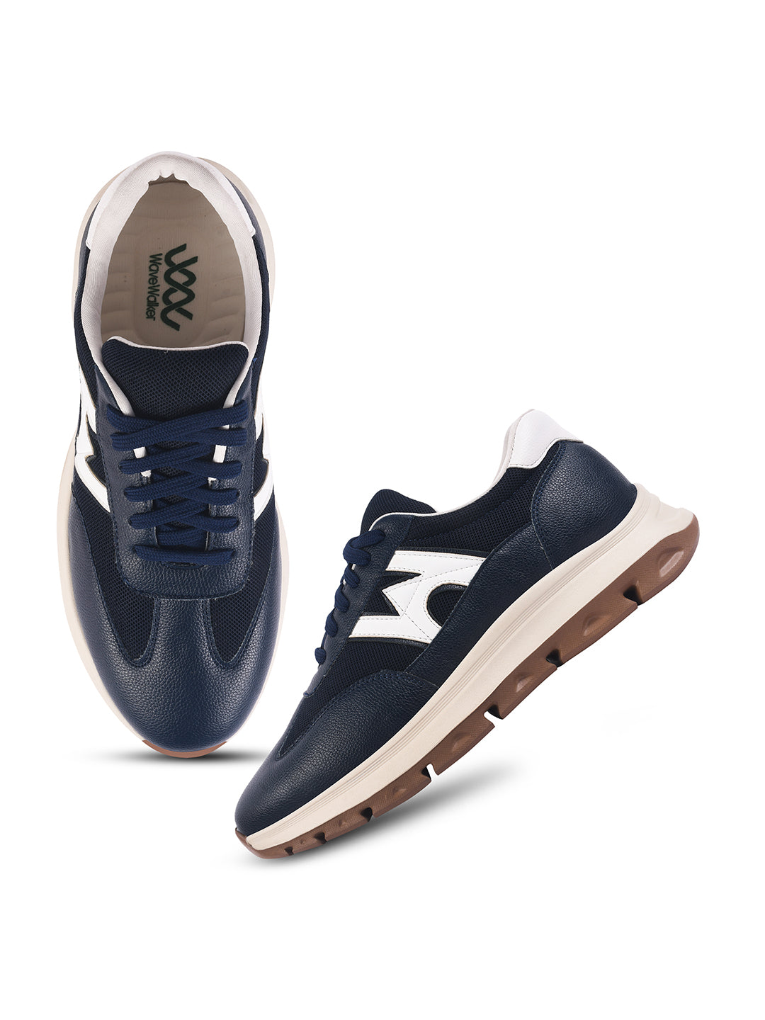 WAVEWALKER KILLER-1 Men Faux Leather Blue Casual Lace-Ups Shoes