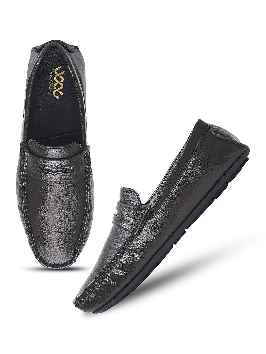 WAVEWALKER AERO Men Beige Faux Leather Slip-On Loafers