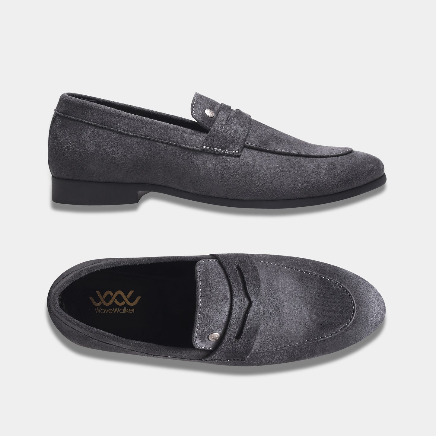 WAVEWALKER CHARGE Men Black Classic Suede Loafers
