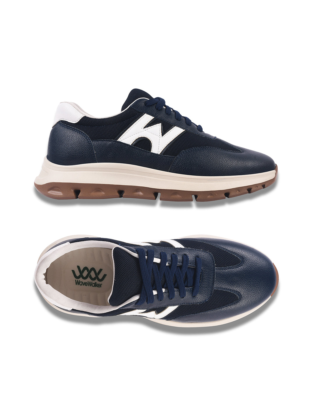 WAVEWALKER KILLER-1 Men Faux Leather Blue Casual Lace-Ups Shoes