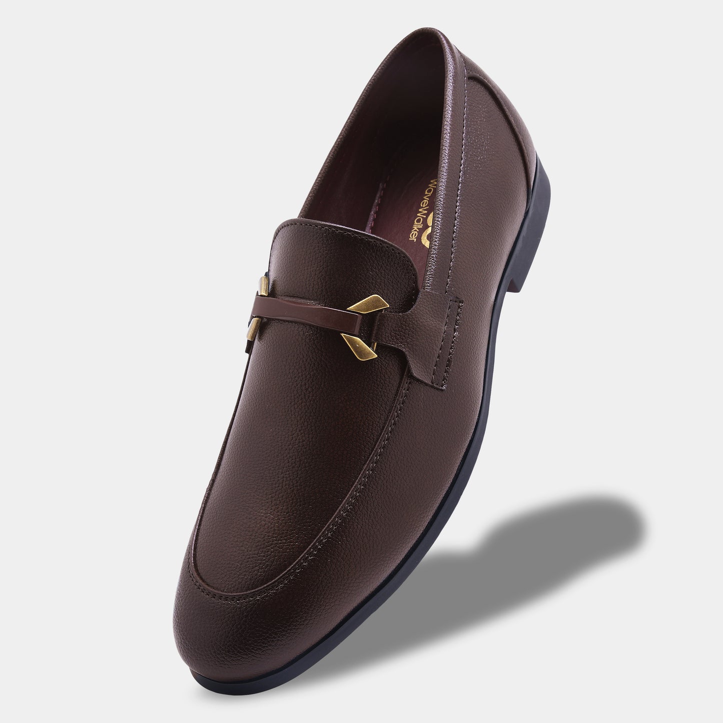 WAVEWALKER AMAZE Men Faux Leather Black Slip-On Loafers