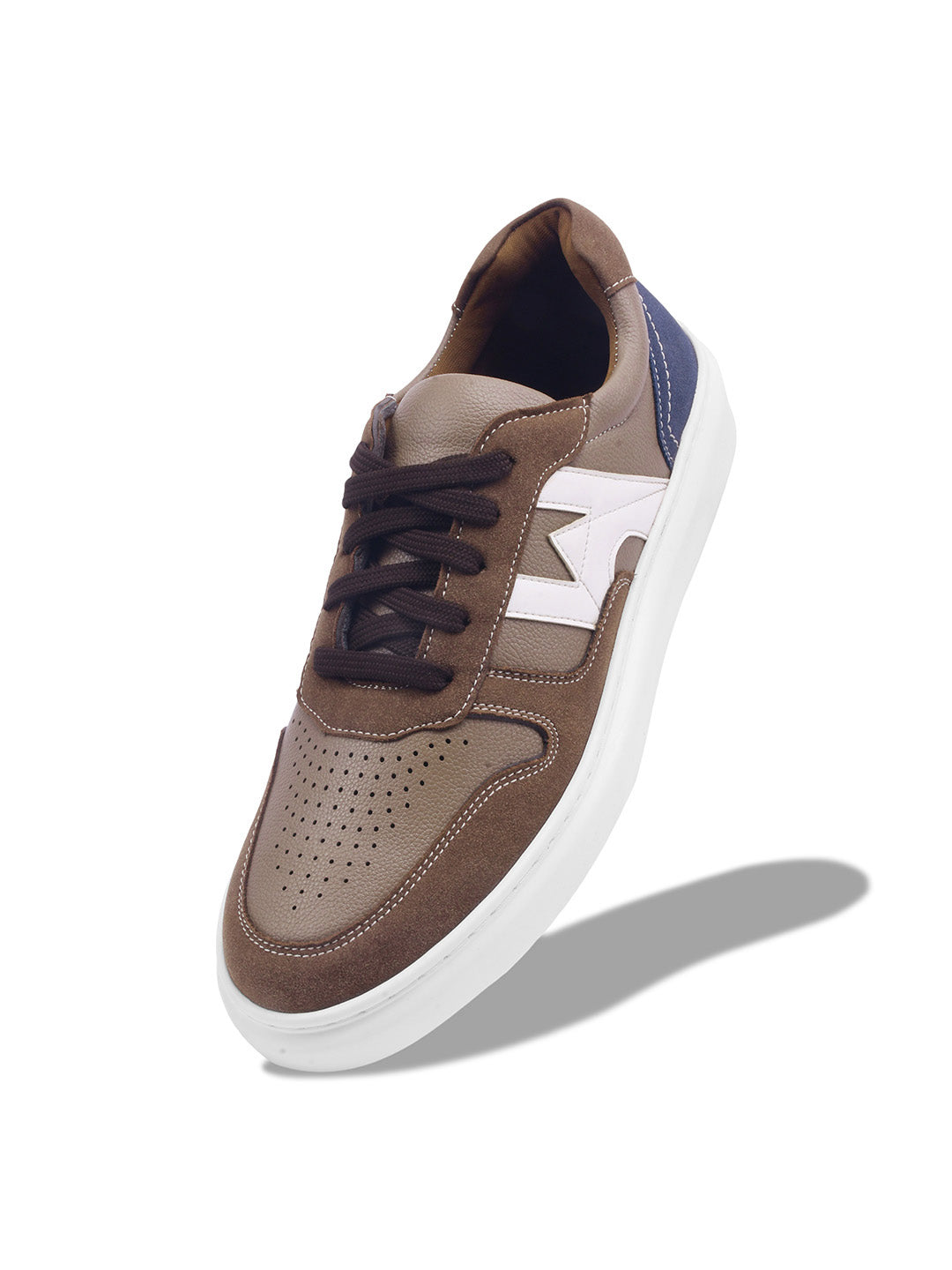 WAVEWALKER KILLER-3 Men Faux Leather Beige Casual Lace-Ups Shoes