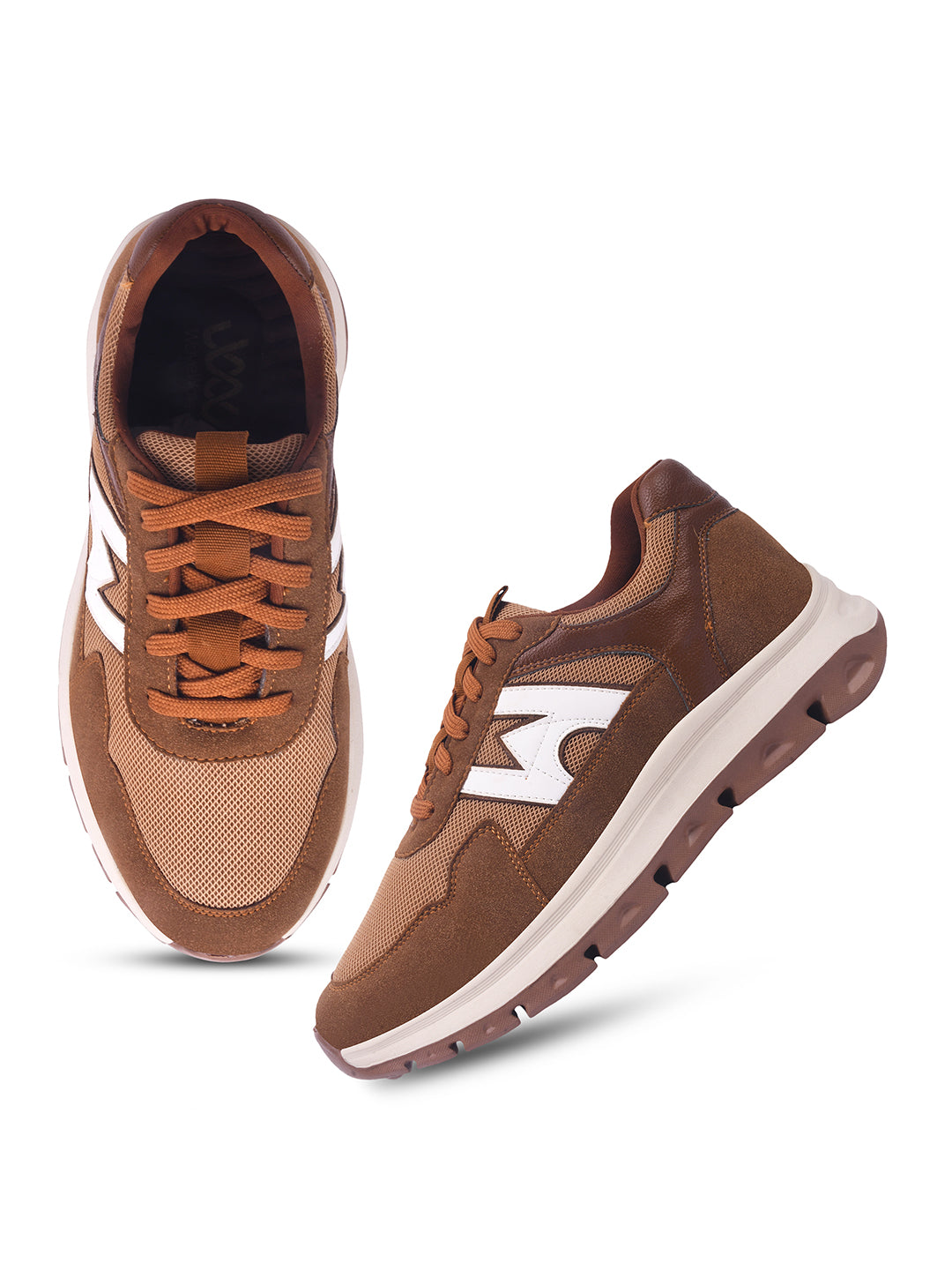 WAVEWALKER KILLER-2 Men Faux Leather Beige Casual Lace-Ups Shoes