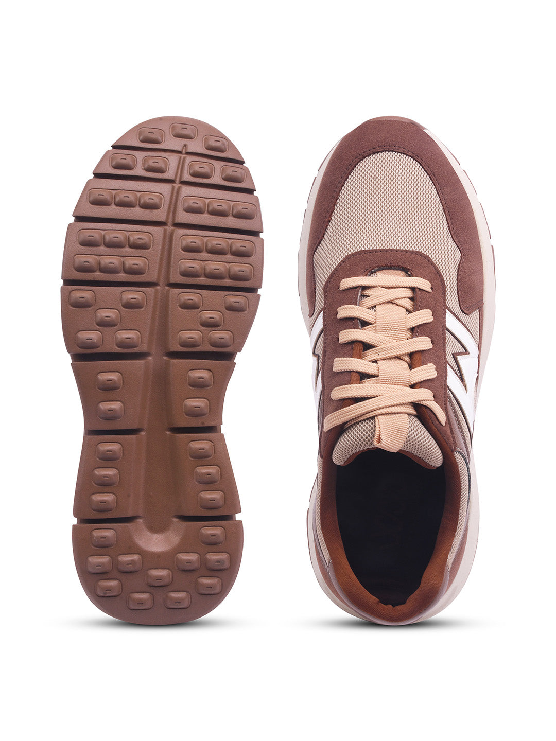 WAVEWALKER KILLER-2 Men Faux Leather Beige Casual Lace-Ups Shoes