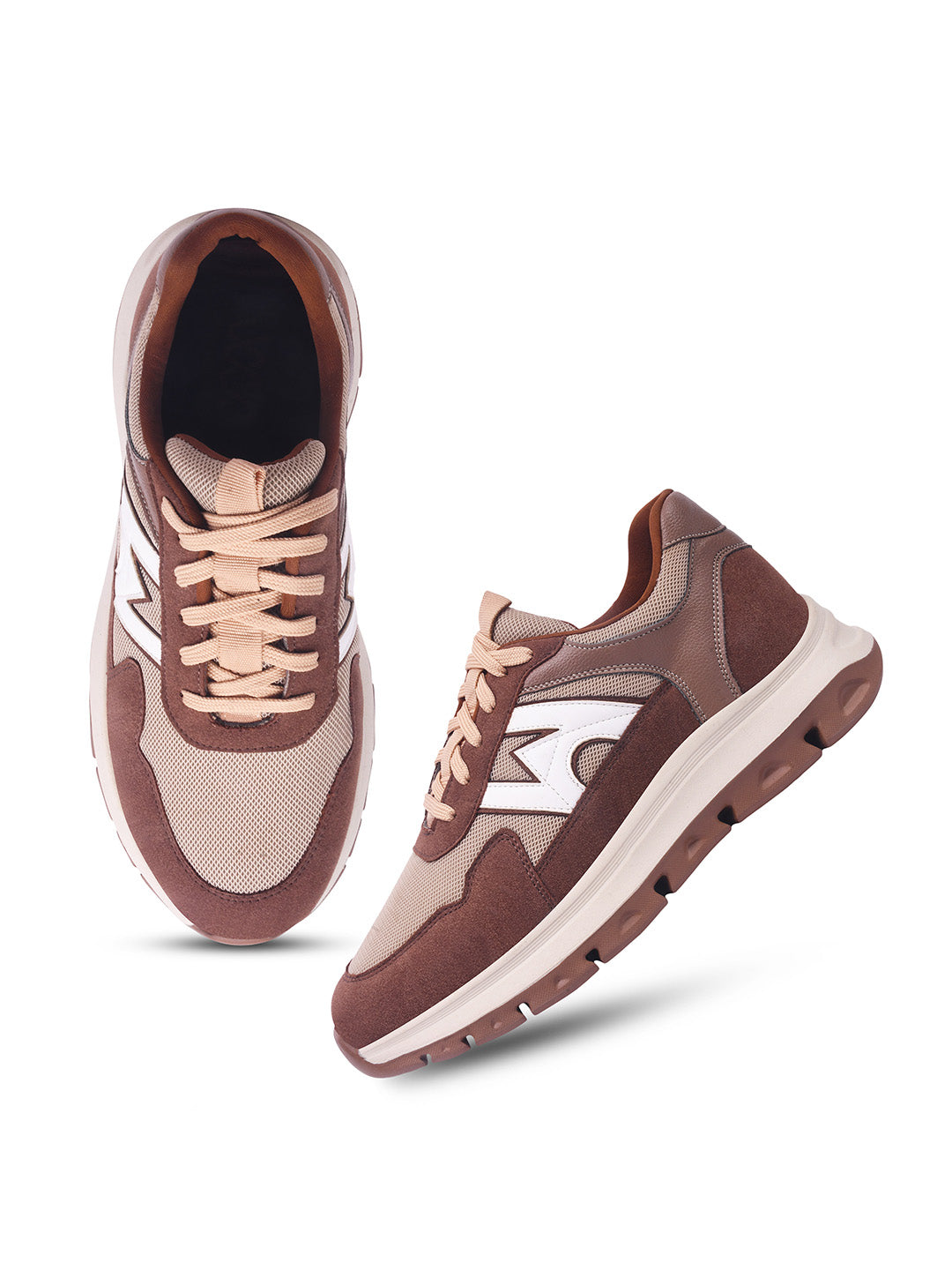 WAVEWALKER KILLER-2 Men Faux Leather Beige Casual Lace-Ups Shoes