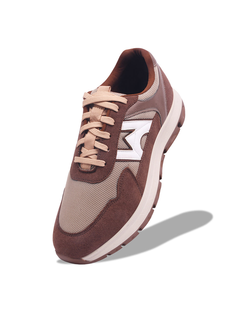 WAVEWALKER KILLER-2 Men Faux Leather Beige Casual Lace-Ups Shoes