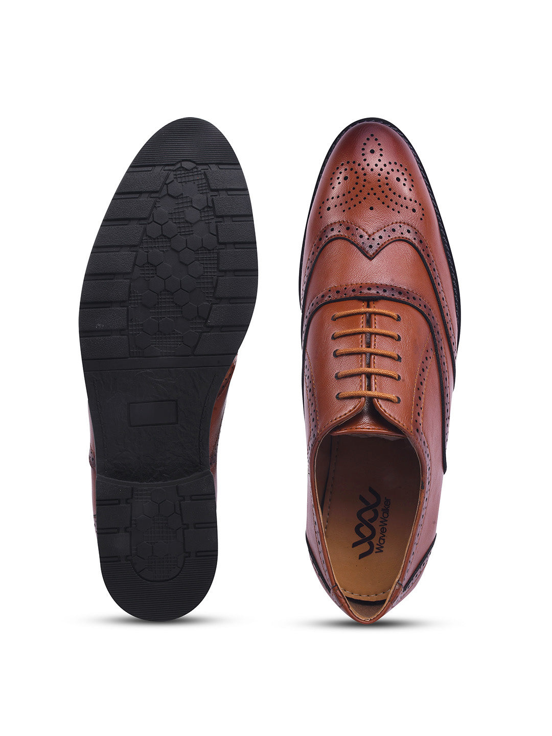 WAVEWALKER ALPHA-3 Refined Craftsmanship Lace-Up Brogue Shoes