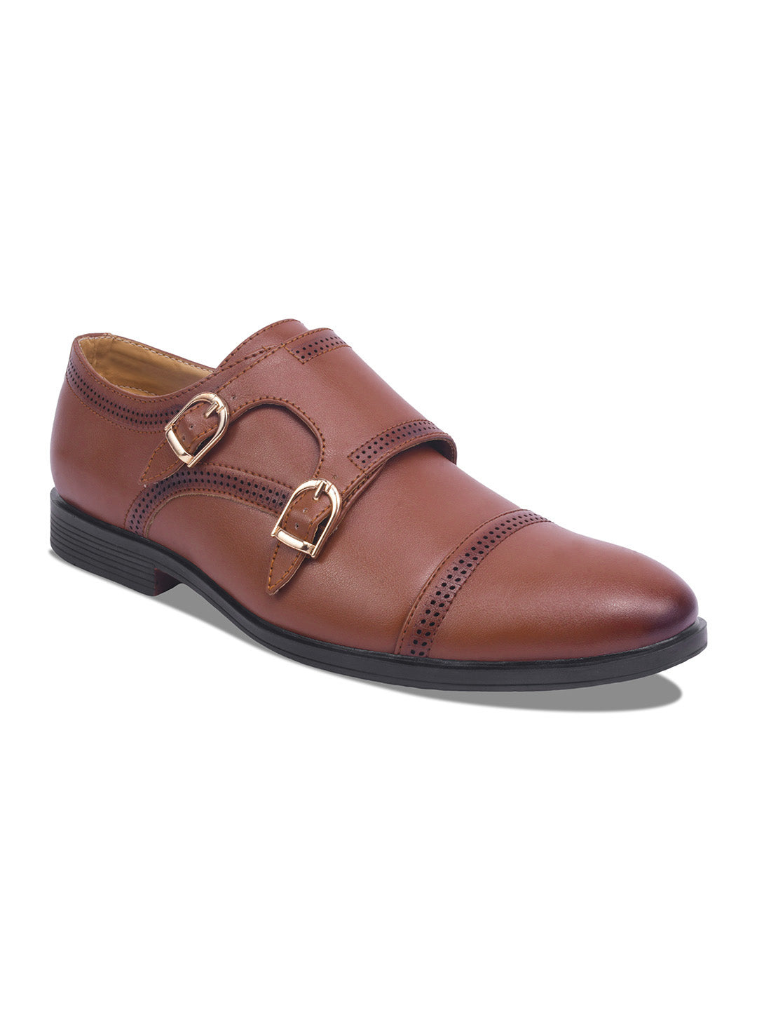 WAVEWALKER JAMES Men Premium Double Monk Strap Formal Shoes