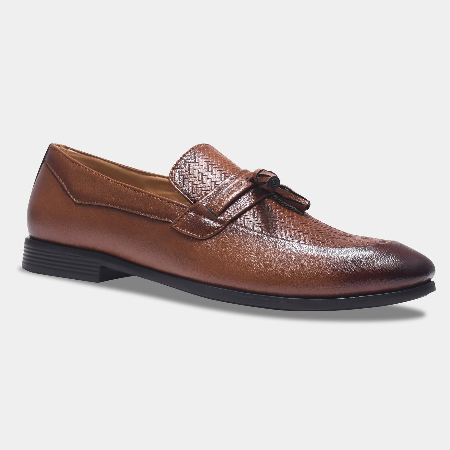 WAVEWALKER EASY Men Faux Leather Black Slip-On Loafers