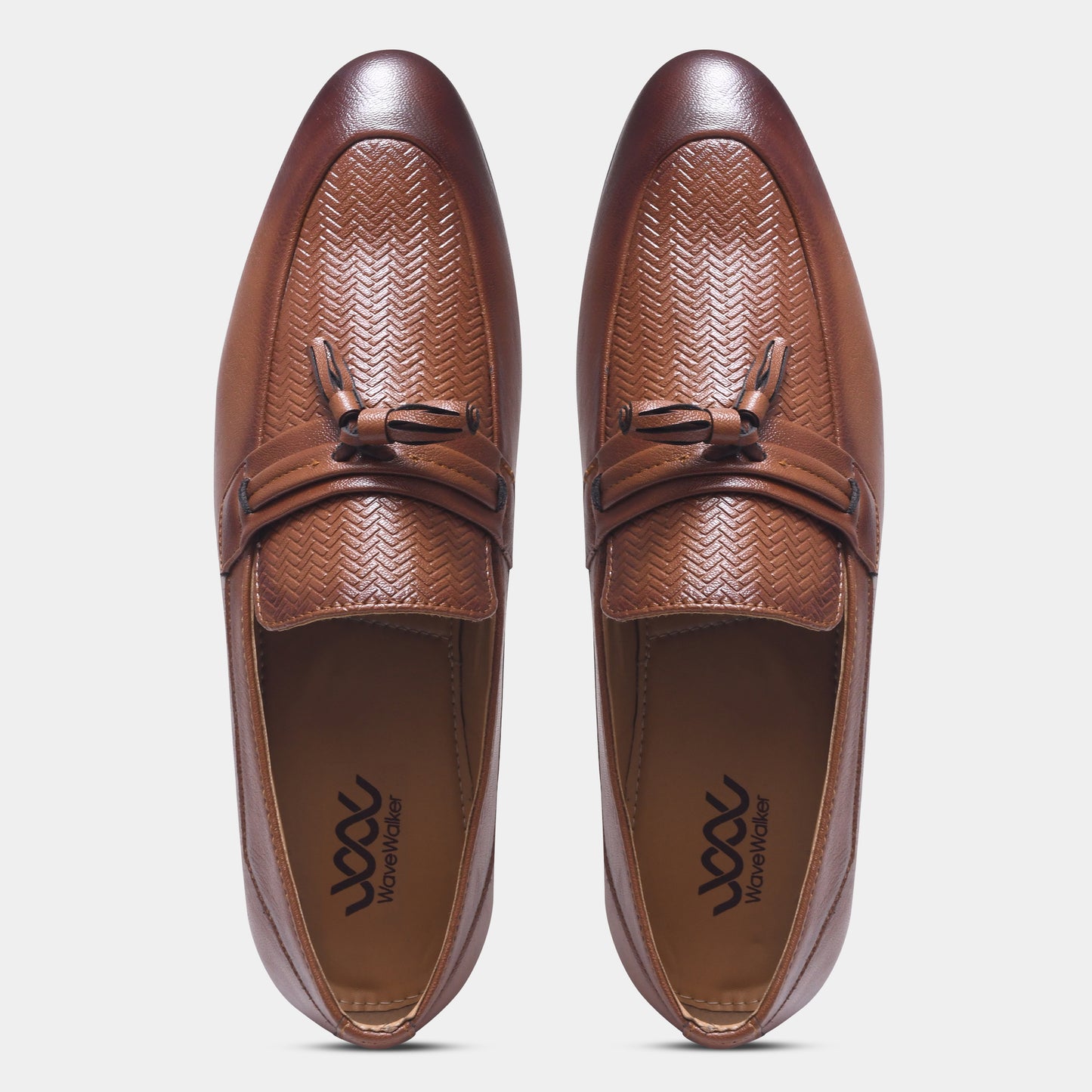 WAVEWALKER EASY Men Faux Leather Black Slip-On Loafers