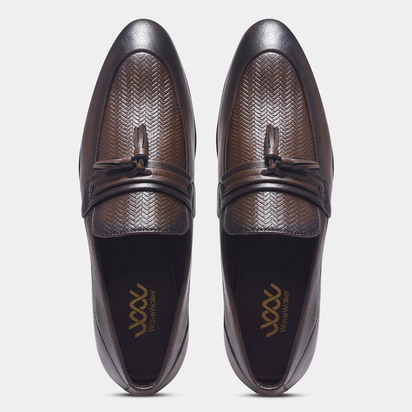 WAVEWALKER EASY Men Faux Leather Black Slip-On Loafers