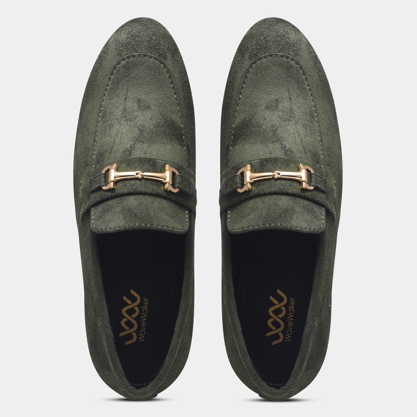 WAVEWALKER CRANE Men Black Classic Suede Loafers