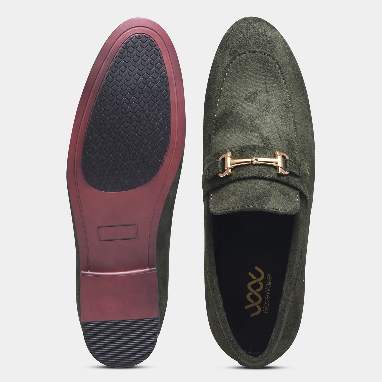 WAVEWALKER CRANE Men Black Classic Suede Loafers