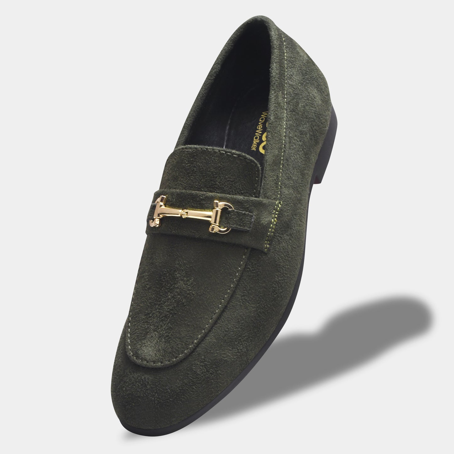 WAVEWALKER CRANE Men Black Classic Suede Loafers