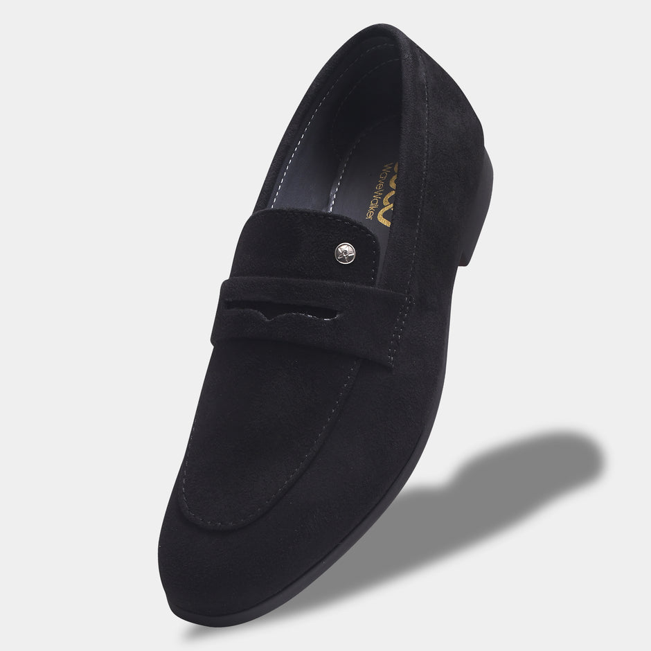 WAVEWALKER CHARGE Men Black Classic Suede Loafers