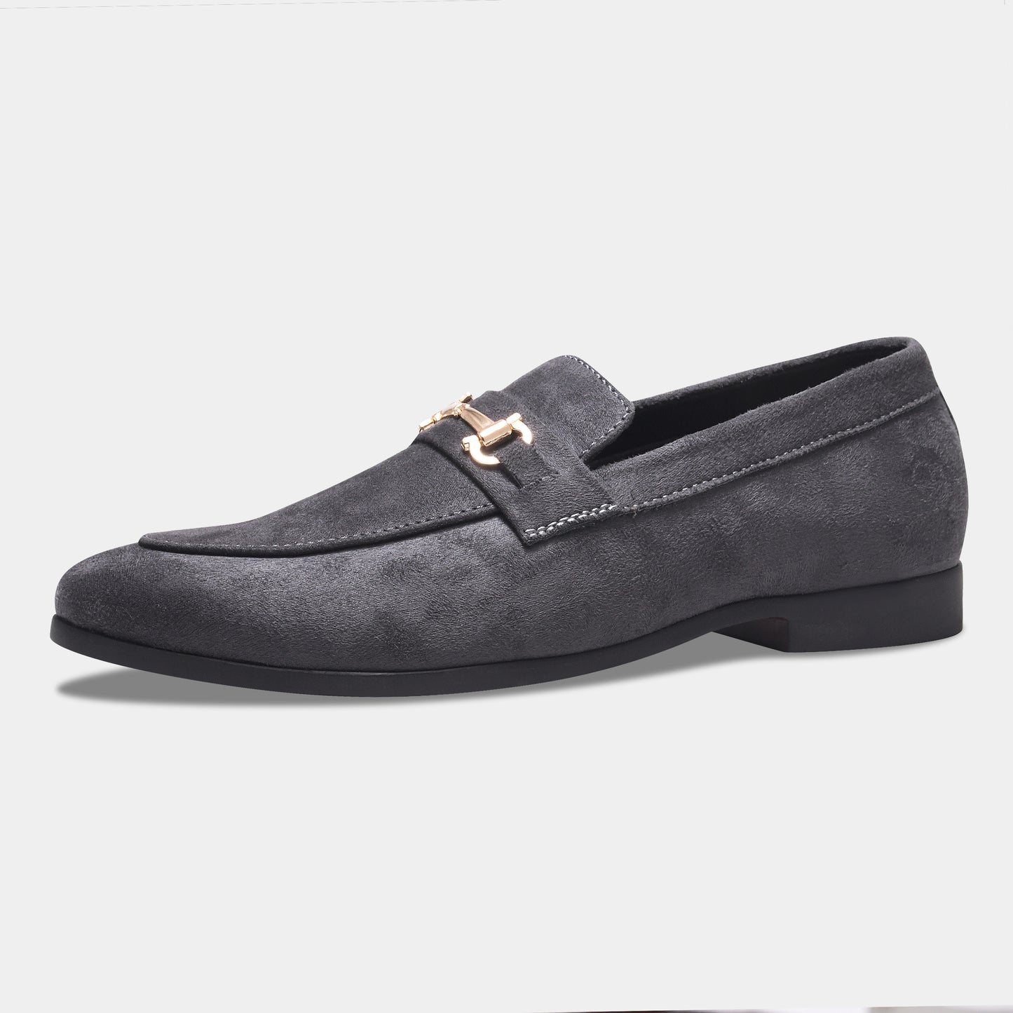 WAVEWALKER CRANE Men Black Classic Suede Loafers