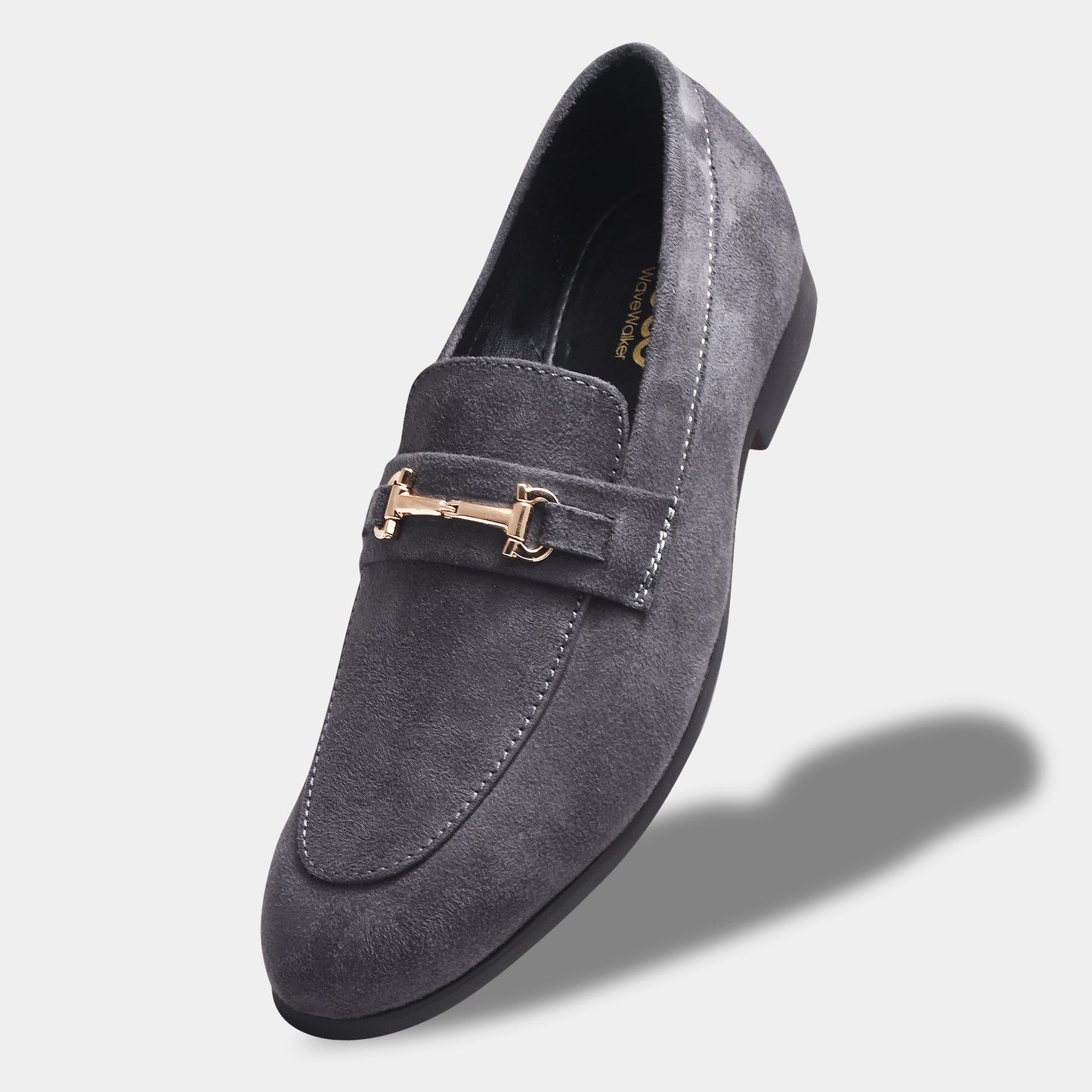 WAVEWALKER CRANE Men Black Classic Suede Loafers