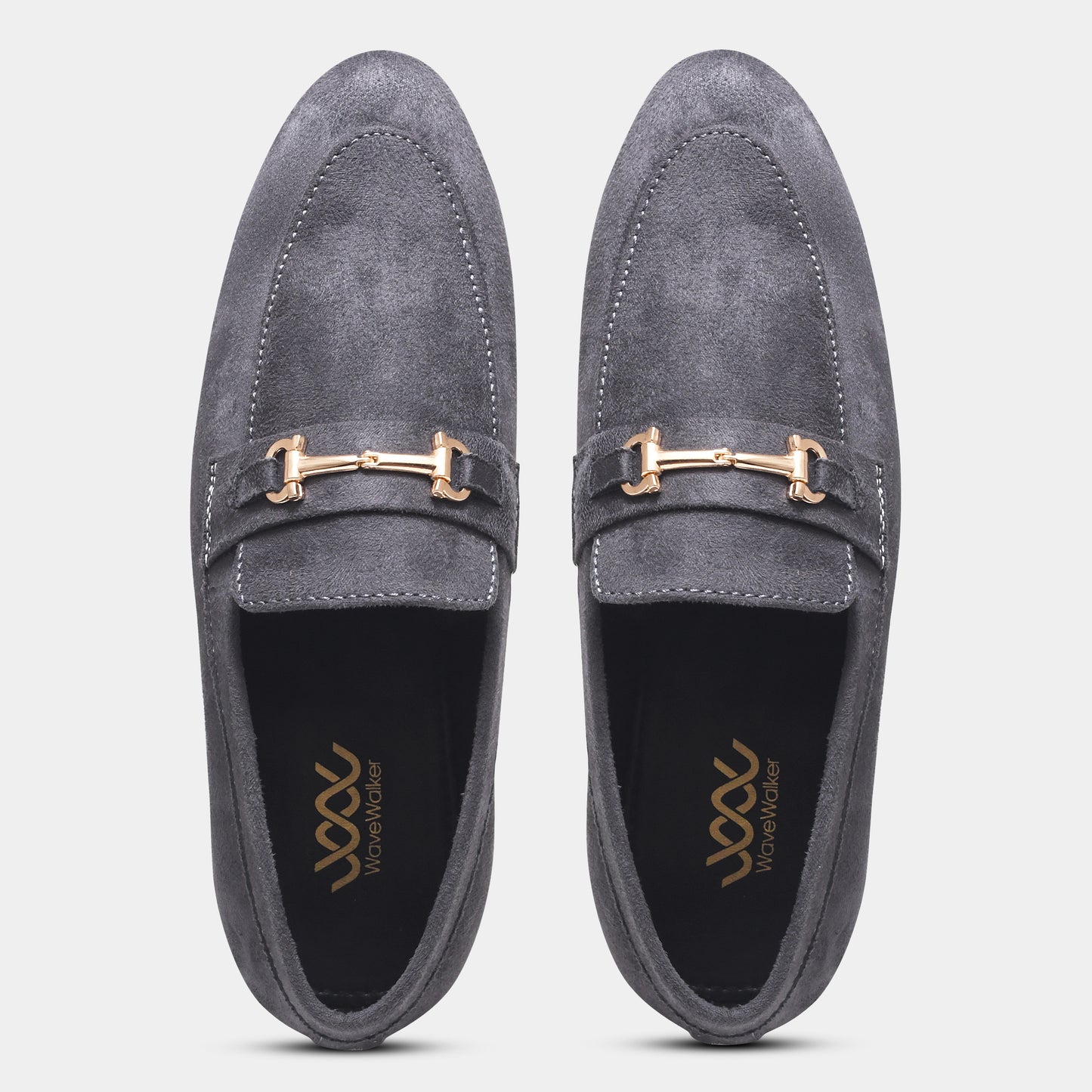 WAVEWALKER CRANE Men Black Classic Suede Loafers